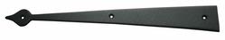 Large Faux Spade Style Strap Hinge (each) Black Powder Coated